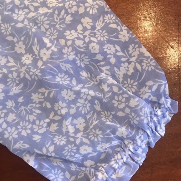 NWT Sincerely Jules Floral Tiered Midi Dress Blue Medium - Picture 7 of 10